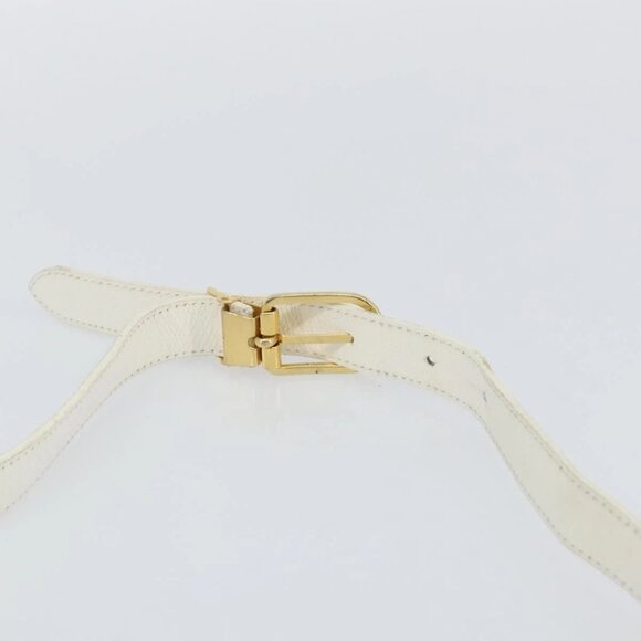 Christian Dior Honeycomb Canvas Shoulder Bag PVC White Gold Auth 142676 - Picture 9 of 16